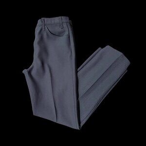 Vintage Levis Mens Polyester Pants Gray Retro Western 1960s Hemmed 36 x 32 READ